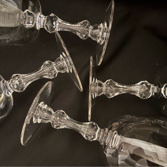 Tiffin Other - Tiffin Churchill Crystal Goblets Set of 4 Apple Core Stem Vintage
